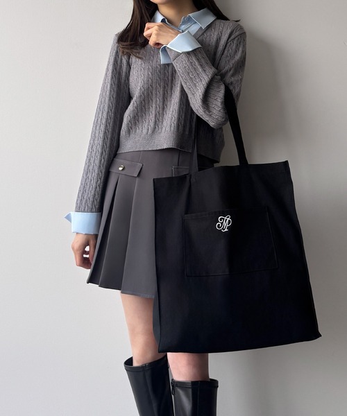 mipiarl(ミピアール)の「mipiarlトートバッグ(底板付)(トートバッグ・レディース・ブラック/ピンク/ベージュ/ナチュラル・FREE)」の13枚目の写真