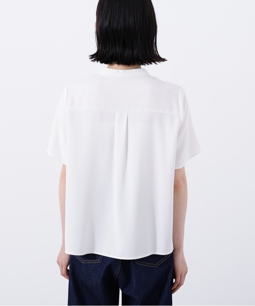 N.（N. Natural Beauty Basic）（エヌエヌナチュラルビューティーベーシック）の「ナローリボンタイブラウス（シャツ/ブラウス・レディース・オフホワイト/ライトグリーン/ベージュ・MEDIUM）」の13枚目の写真