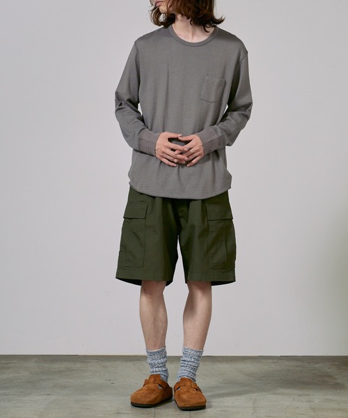 FLISTFIA（フリストフィア）の「FLISTFIA/フリストフィア Cew Neck Thermal サーマルトップス（Tシャツ/カットソー・メンズ・チャコール・2/3）」の5枚目の写真