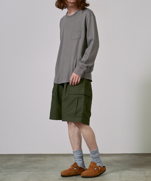 FLISTFIA（フリストフィア）の「FLISTFIA/フリストフィア Cew Neck Thermal サーマルトップス（Tシャツ/カットソー・メンズ・チャコール・2/3）」の6枚目の写真