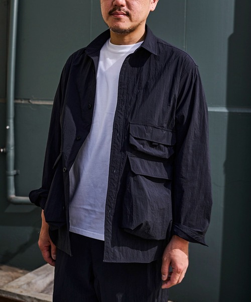 GORDON MILLER(ゴードンミラー)の「GORDON MILLER ライト テック ナイロン シャツ(シャツ/ブラウス・メンズ・ネイビー/ホワイト・0/1/2)」の15枚目の写真