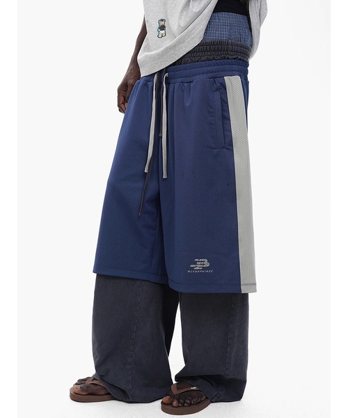 ルーズフィット レイヤード スウェットパンツ XXK4355【MASONPRINCE