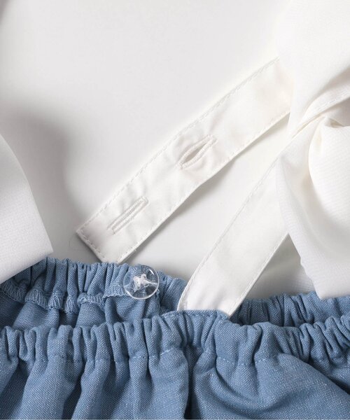 algy（アルジー）の「オフショルりぼんミディワンピ（ワンピース・キッズ・チェック/インディゴブルー・MEDIUM/SMALL）」の10枚目の写真