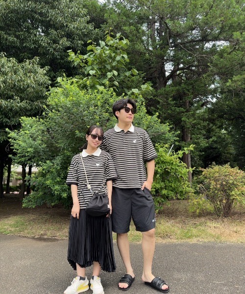 balloon border polo shirt / バルーンボーダーポロシャツ