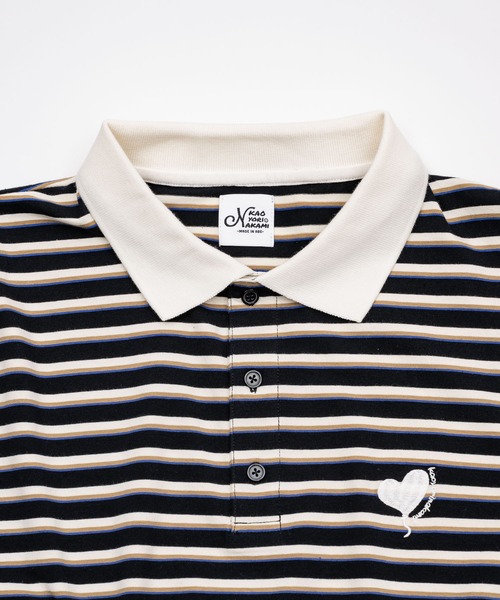 balloon border polo shirt / バルーンボーダーポロシャツ