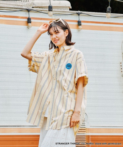 niko and… ニコアンド　てぃらバック切り替えシャツ　ライトブルー 新品】niko and… ニコアンド てぃらバック切り替えシャツ ライトブルー