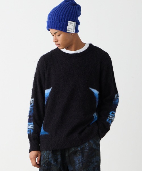 VIRGOwearworks（ヴァルゴウェアワークス）の「BLAZE CROSS SHARD KNIT（ニット/セーター・メンズ・ブラック/グレー/ネイビー・2/3/4）」の2枚目の写真