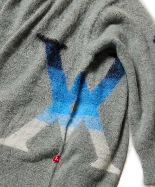 VIRGOwearworks（ヴァルゴウェアワークス）の「BLAZE CROSS SHARD KNIT（ニット/セーター・メンズ・ブラック/グレー/ネイビー・2/3/4）」の15枚目の写真