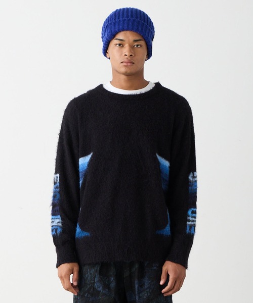 VIRGOwearworks（ヴァルゴウェアワークス）の「BLAZE CROSS SHARD KNIT（ニット/セーター・メンズ・ブラック/グレー/ネイビー・2/3/4）」の9枚目の写真