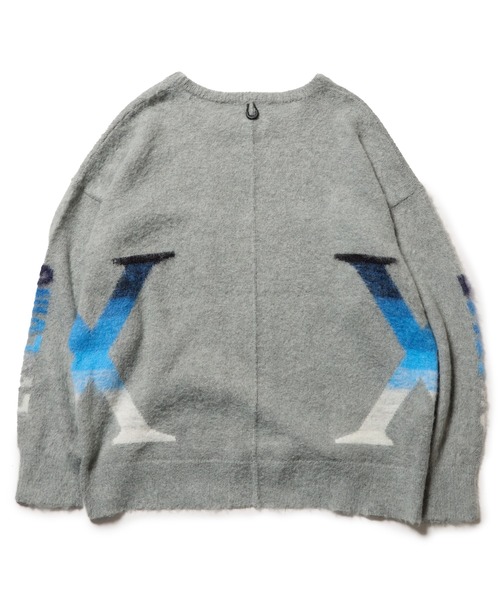 VIRGOwearworks（ヴァルゴウェアワークス）の「BLAZE CROSS SHARD KNIT（ニット/セーター・メンズ・ブラック/グレー/ネイビー・2/3/4）」の7枚目の写真