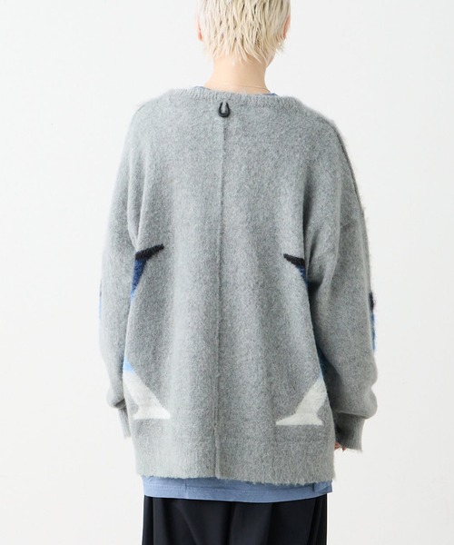 VIRGOwearworks（ヴァルゴウェアワークス）の「BLAZE CROSS SHARD KNIT（ニット/セーター・メンズ・ブラック/グレー/ネイビー・2/3/4）」の12枚目の写真