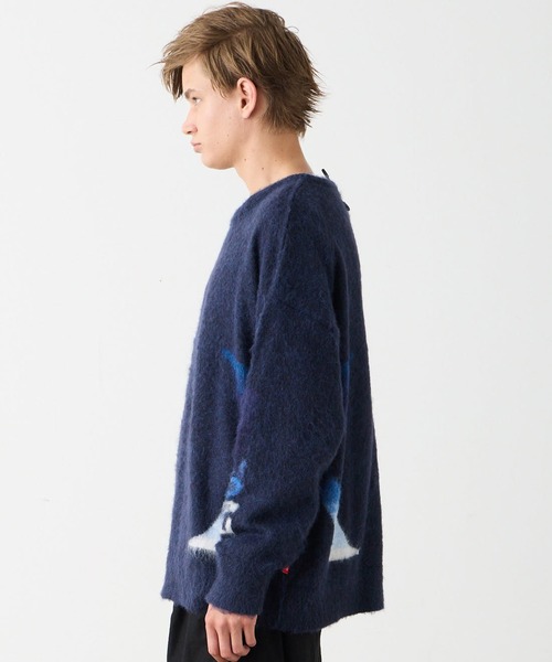 VIRGOwearworks（ヴァルゴウェアワークス）の「BLAZE CROSS SHARD KNIT（ニット/セーター・メンズ・ブラック/グレー/ネイビー・2/3/4）」の13枚目の写真