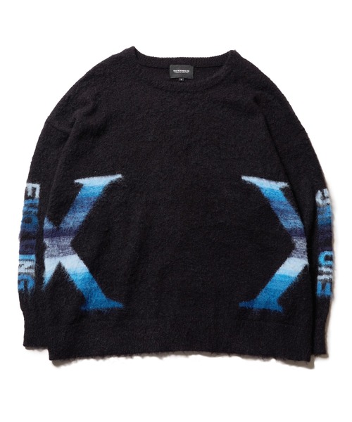 VIRGOwearworks（ヴァルゴウェアワークス）の「BLAZE CROSS SHARD KNIT（ニット/セーター・メンズ・ブラック/グレー/ネイビー・2/3/4）」の5枚目の写真