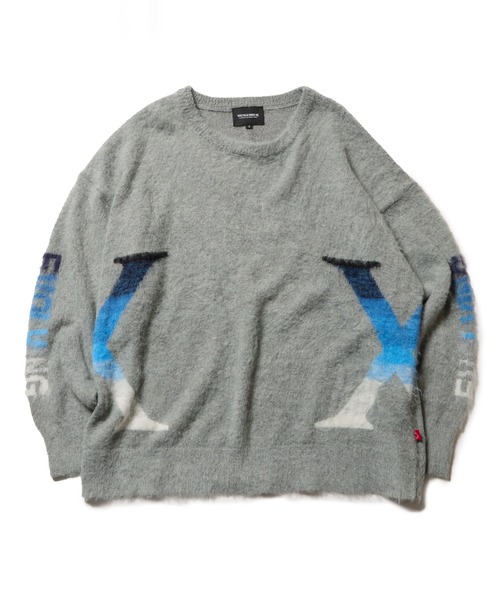 VIRGOwearworks（ヴァルゴウェアワークス）の「BLAZE CROSS SHARD KNIT（ニット/セーター・メンズ・ブラック/グレー/ネイビー・2/3/4）」の6枚目の写真