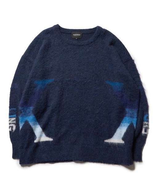 VIRGOwearworks（ヴァルゴウェアワークス）の「BLAZE CROSS SHARD KNIT（ニット/セーター・メンズ・ブラック/グレー/ネイビー・2/3/4）」の8枚目の写真