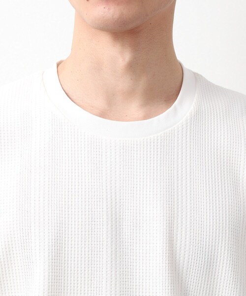 THE SHOP TK (ザ ショップ ティーケー )の「ステッチ刺繍半袖Tシャツ ビックシルエット(Tシャツ/カットソー・メンズ・オフホワイト/ブラック・02/03/04)」の3枚目の写真
