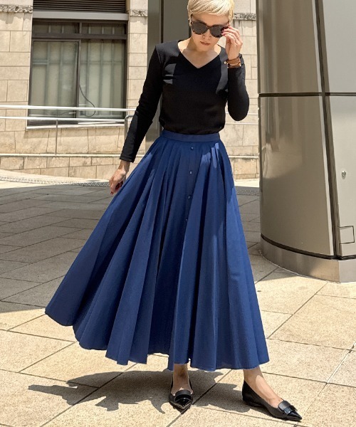 JENNE千鳥スカートMブルー JENNEラグジュアリーフラワースカート｜JENNE(ジェンヌ)公式通販：パリ