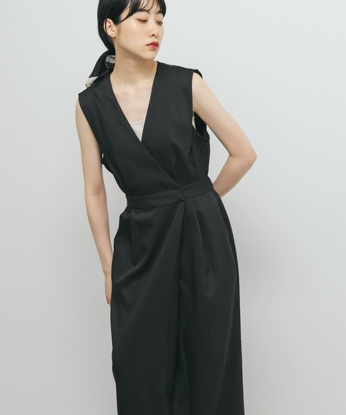 KBF（ケイビーエフ）の「カシュクールラップジャンパースカート（ワンピース・レディース・ブラック/イエロー系その他/ブラウン・ONE）」の14枚目の写真