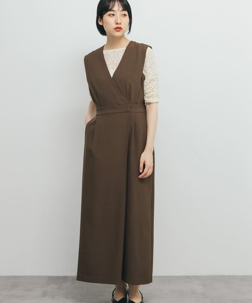 KBF（ケイビーエフ）の「カシュクールラップジャンパースカート（ワンピース・レディース・ブラック/イエロー系その他/ブラウン・ONE）」の19枚目の写真