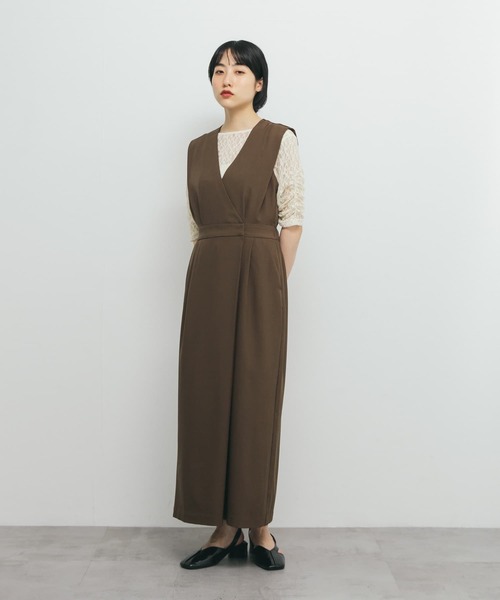 KBF（ケイビーエフ）の「カシュクールラップジャンパースカート（ワンピース・レディース・ブラック/イエロー系その他/ブラウン・ONE）」の21枚目の写真