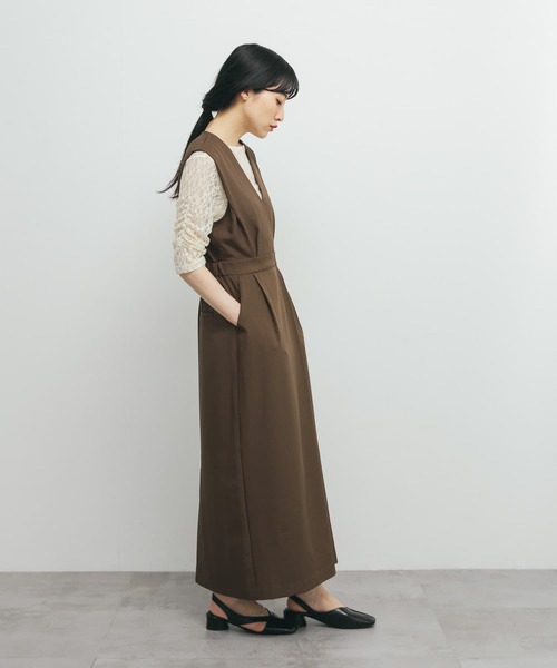 KBF（ケイビーエフ）の「カシュクールラップジャンパースカート（ワンピース・レディース・ブラック/イエロー系その他/ブラウン・ONE）」の22枚目の写真