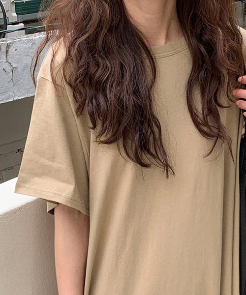 DAY CLOSET(デイ クローゼット)の「レディース 半袖オーバーサイズリラクシーマキシワンピース ルームウェア(ワンピース・レディース・ブルー/ブラック/ラベンダー/ベージュ/ホワイト・FREE)」の8枚目の写真