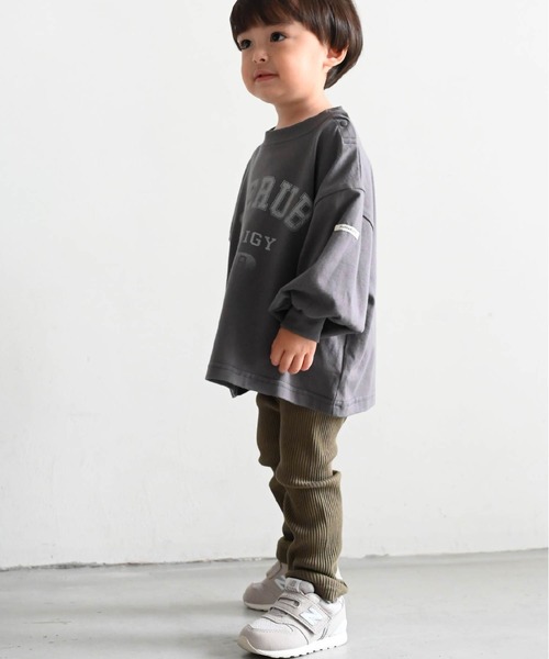PUPPAPUPO（プッパプーポ）の「レギンス パンツ リブ（レギンス/スパッツ・キッズ・モスグリーン/イエロー/ミント/モカ/チャコール/杢グレー/ピンクベージュ/ライラック/グレイッシュベージュ/カーキ/アイボリー/ブラック・70/80/90/100/110）」の15枚目の写真