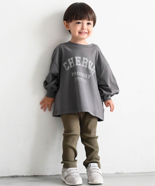 PUPPAPUPO（プッパプーポ）の「レギンス パンツ リブ（レギンス/スパッツ・キッズ・モスグリーン/イエロー/ミント/モカ/チャコール/杢グレー/ピンクベージュ/ライラック/グレイッシュベージュ/カーキ/アイボリー/ブラック・70/80/90/100/110）」の16枚目の写真