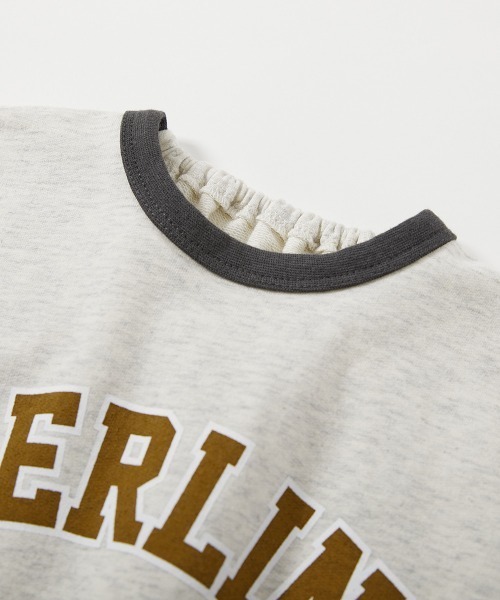 devirock（デビロック）の「綿100％ バイカラー スウェットロンパース（ロンパース・キッズ・ブルー系その他/ブラック系その他/ブルー系その他2/ベージュ系その他・80ｃｍ/70cm）」の5枚目の写真