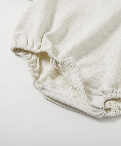 devirock（デビロック）の「綿100％ バイカラー スウェットロンパース（ロンパース・キッズ・ブルー系その他/ブラック系その他/ブルー系その他2/ベージュ系その他・80ｃｍ/70cm）」の7枚目の写真