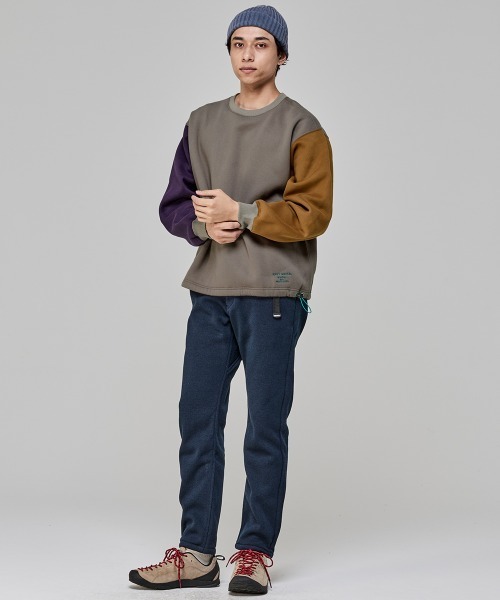 KRIFF MAYER（クリフメイヤー）の「裏起毛レトロカラークルー（スウェット・メンズ・オートミール/カーキ/グレイッシュベージュ/ネイビー・MEDIUM/X-LARGE/LARGE）」の6枚目の写真