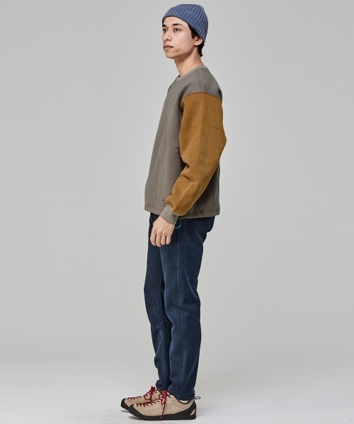 KRIFF MAYER（クリフメイヤー）の「裏起毛レトロカラークルー（スウェット・メンズ・オートミール/カーキ/グレイッシュベージュ/ネイビー・MEDIUM/X-LARGE/LARGE）」の7枚目の写真