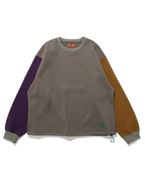 KRIFF MAYER（クリフメイヤー）の「裏起毛レトロカラークルー（スウェット・メンズ・オートミール/カーキ/グレイッシュベージュ/ネイビー・MEDIUM/X-LARGE/LARGE）」の15枚目の写真