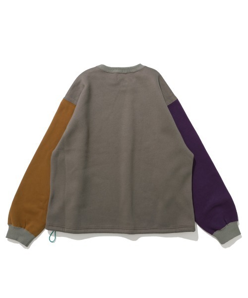 KRIFF MAYER（クリフメイヤー）の「裏起毛レトロカラークルー（スウェット・メンズ・オートミール/カーキ/グレイッシュベージュ/ネイビー・MEDIUM/X-LARGE/LARGE）」の16枚目の写真