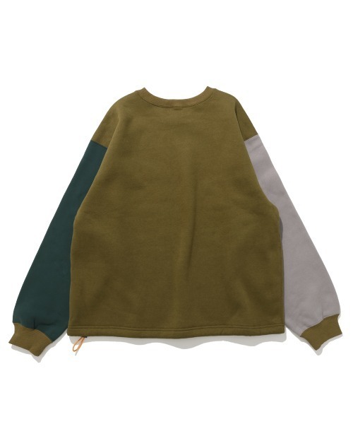 KRIFF MAYER（クリフメイヤー）の「裏起毛レトロカラークルー（スウェット・メンズ・オートミール/カーキ/グレイッシュベージュ/ネイビー・MEDIUM/X-LARGE/LARGE）」の18枚目の写真
