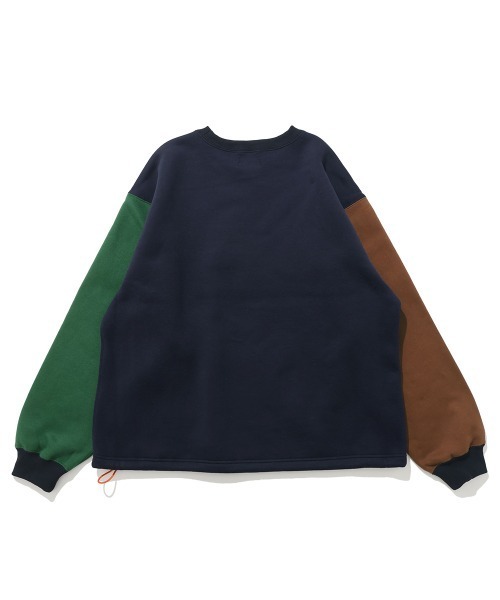 KRIFF MAYER（クリフメイヤー）の「裏起毛レトロカラークルー（スウェット・メンズ・オートミール/カーキ/グレイッシュベージュ/ネイビー・MEDIUM/X-LARGE/LARGE）」の20枚目の写真