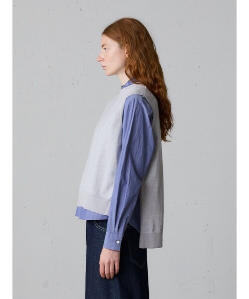 MidiUmi(ミディウミ)の「MidiUmi サイドリボンベスト(ベスト・レディース・ライトグレー/チャコールグレー/レッド/ブラック・FREE)」の11枚目の写真
