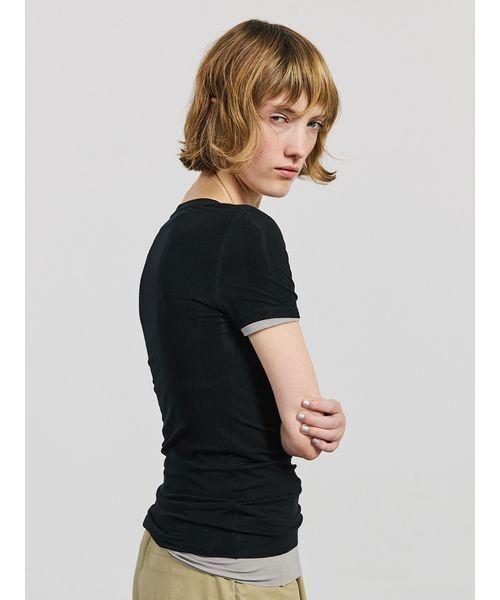 SORIN(ソリン )の「Lyocell Basic Fit T-shirt/リヨセル ベーシックフィットTシャツ(Tシャツ/カットソー・レディース・グレー/ブラック/ベージュ/ホワイト・38)」の8枚目の写真