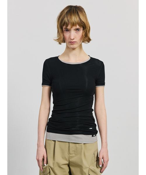 SORIN(ソリン )の「Lyocell Basic Fit T-shirt/リヨセル ベーシックフィットTシャツ(Tシャツ/カットソー・レディース・グレー/ブラック/ベージュ/ホワイト・38)」の13枚目の写真