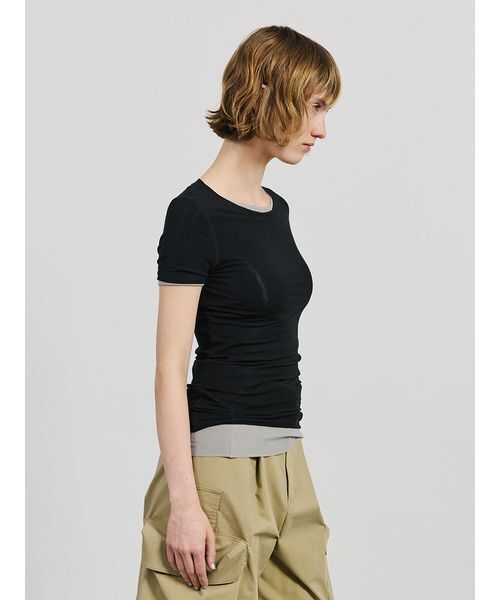 SORIN(ソリン )の「Lyocell Basic Fit T-shirt/リヨセル ベーシックフィットTシャツ(Tシャツ/カットソー・レディース・グレー/ブラック/ベージュ/ホワイト・38)」の14枚目の写真