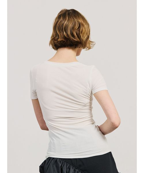 SORIN(ソリン )の「Lyocell Basic Fit T-shirt/リヨセル ベーシックフィットTシャツ(Tシャツ/カットソー・レディース・グレー/ブラック/ベージュ/ホワイト・38)」の22枚目の写真