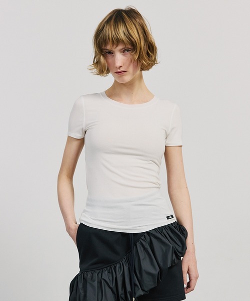 SORIN(ソリン )の「Lyocell Basic Fit T-shirt/リヨセル ベーシックフィットTシャツ(Tシャツ/カットソー・レディース・グレー/ブラック/ベージュ/ホワイト・38)」の2枚目の写真