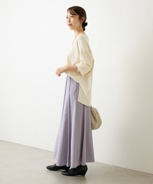 BEARDSLEY(ビアズリー)の「ピンタックマーメイドスカート(スカート・レディース・パープル/ベージュ・1/0)」の19枚目の写真