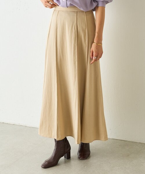 BEARDSLEY(ビアズリー)の「ピンタックマーメイドスカート(スカート・レディース・パープル/ベージュ・1/0)」の2枚目の写真