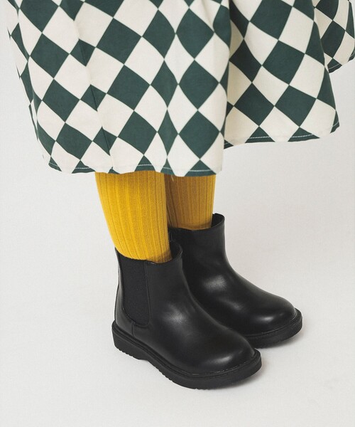 B:MING by BEAMS（ビーミングバイビームス）の「サイドゴア ブーツ 2025FW（17～22cm）（ブーツ・キッズ・ライトブラウン/ブラック・22/21/20/19/18/17）」の2枚目の写真