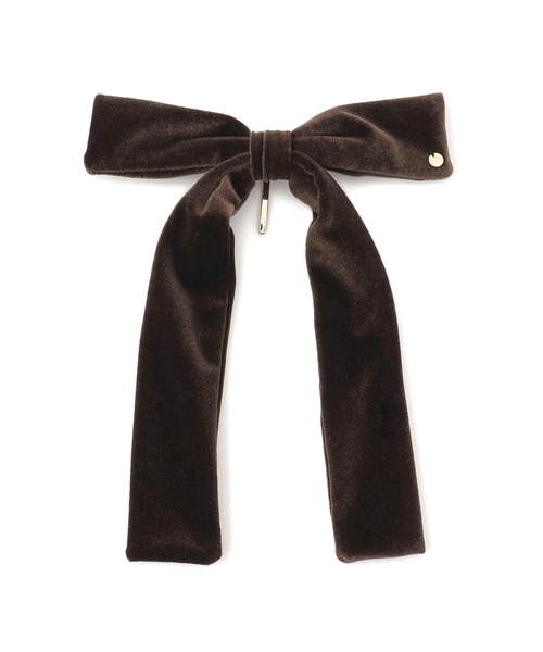 VIS（ビス）の「ベロアリボンヘアカフ（バレッタ/ヘアクリップ・レディース・ダークブラウン/ブラック・FREE）」の7枚目の写真
