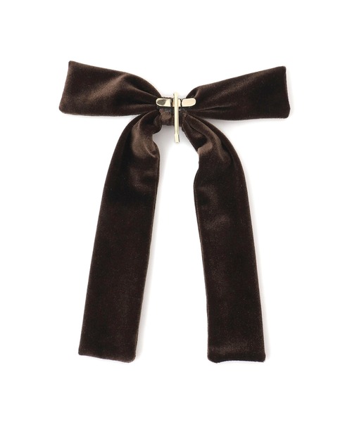 VIS（ビス）の「ベロアリボンヘアカフ（バレッタ/ヘアクリップ・レディース・ダークブラウン/ブラック・FREE）」の8枚目の写真