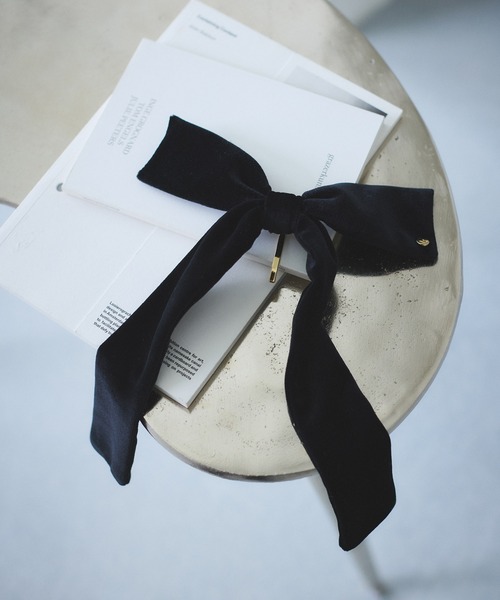 VIS（ビス）の「ベロアリボンヘアカフ（バレッタ/ヘアクリップ・レディース・ダークブラウン/ブラック・FREE）」の12枚目の写真