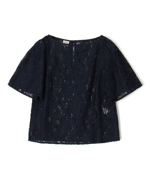 BAUM UND PFERDGARTEN(バウムウンドヘルガーデン)の「BAUM UND PFERDGARTEN MERA レースシャツ(シャツ/ブラウス・レディース・ネイビー・36)」の1枚目の写真