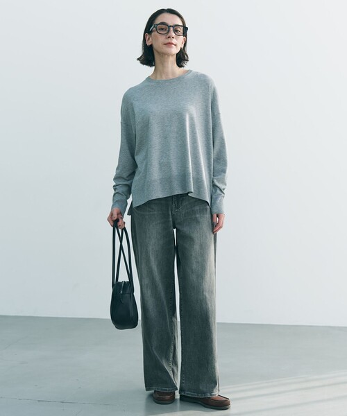 UNFILO(アンフィーロ)の「【UNFILO DENIM/新色追加】撥水ストレッチ ルーズワイドデニム(その他パンツ・レディース・ネイビー系/スカイブルー系1/ライトグレー系1/サックスブルー系1/ホワイト系/スカイブルー系・XX-LARGE/X-LARGE)」の9枚目の写真